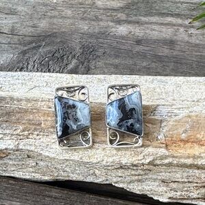 Jay King Sterling Silver Earrings with Jasper